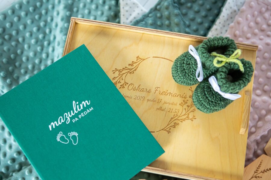 personalizēta pūra lāde mazulim